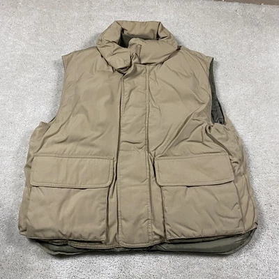 Cabelas Vest Mens L Tan Premier Northern Goose Down Outdoor Puffer Insulated - Image 1 of 4