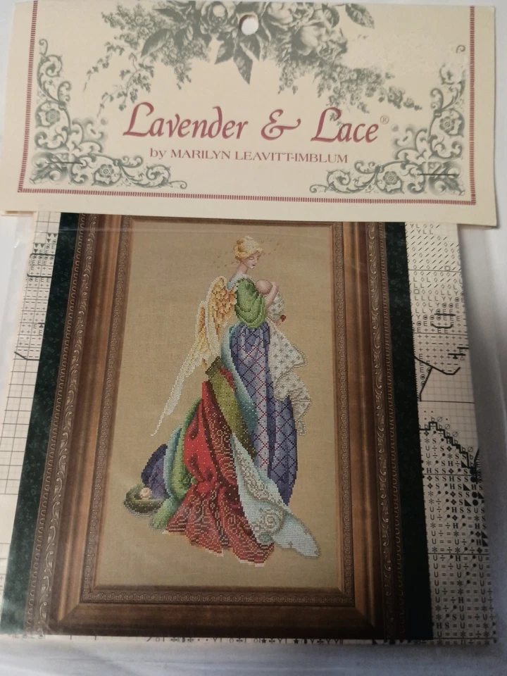 Lavender & Lace Cross Stitch Pattern Victorian Design In The Arms Of  Angel G10 - Image 1 of 1