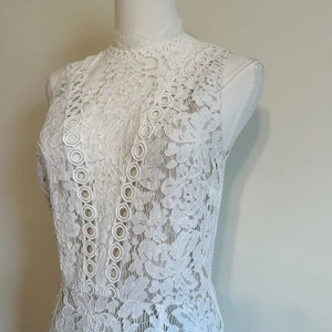 Women’s Saylor Dress White XS Floral Open Back - Picture 1 of 7