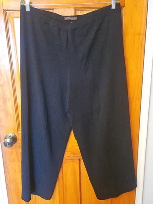 Pantalones elásticos de punto negro para mujer Adrienne Vittadini talla 2X nailon rayón Foto 1 de 4
