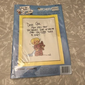 Dear God, Kids, Creative Moments Stitchery Fits 6 X 8 Frame New Old Stock - Bild 1 von 2