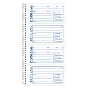 Adams 11" x 5 1/4" 100-Page Phone Message Books, White/Canary Yellow, 2-Pk - Picture 1 of 1