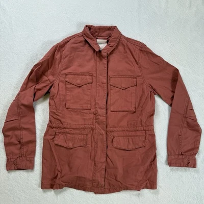Chaqueta Abrigo Thread & Supply Rosa/Ámbar Bolsillos a Presión/Crebilla Talla Med NUEVO Foto 1 de 4