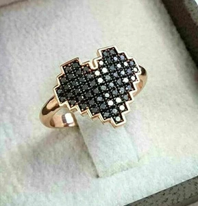 1.0Ct Round Lab Created Cluster Engagement Ring 14K Two Tone Gold Plated - Picture 1 of 5