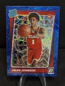 2021-22 Donruss Optic Jalen Johnson Blue Velocity Prizm RC #181 Hawks - Foto 1 di 2