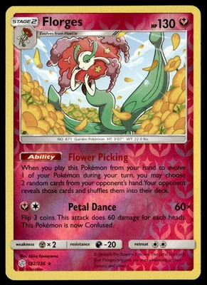Florges 152/236 SM - Cosmic Eclipse Reverse Holo English Pokemon Card - Image 1 of 2