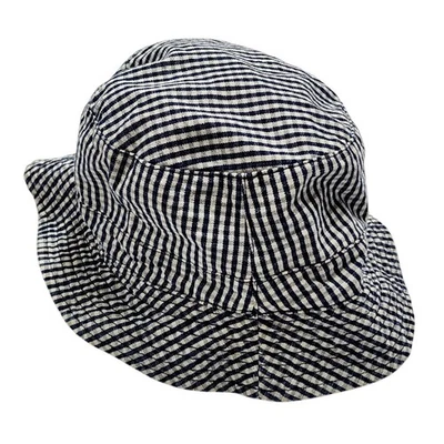 De Colección Y2K Bebé Gap Cubo Sombrero Cuadros Guinga Azul Blanco Talla M 6-12 Meses Algodón Foto 1 de 4