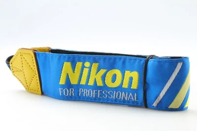 [Casi Como Nuevo] Correa para Cuello Cámara Profesional Nikon Azul Amarillo de Japón Foto 1 de 4