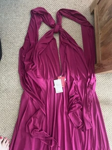 Monsoon BNWT! Tallulah Magenta 15 Ways To Wear Twist Dress Size 22 RRP £99 - Picture 1 of 11