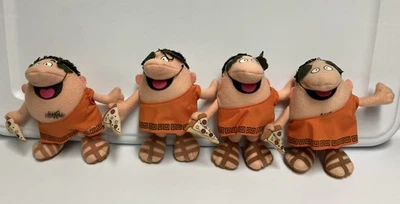 Vintage 1990 Little Caesars Character 6” Finger Puppets  X 4 - Image 1 of 4