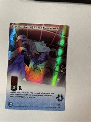 I Grow Tired of These Deceptions Inuyasha TCG Jaki #93 Foil Rare Holo 1ST ED - Image 1 of 4