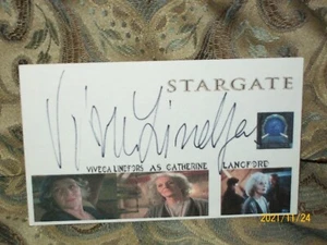 VIVECA LINDFORS "STARGATE" SIGNED AUTOGRAPHED 3X5 INDEX CARD - Picture 1 of 3