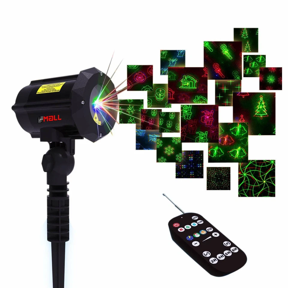 LEDMALL Firefly 3 models in 1 Motion 18 Patterns RGB Laser Christmas Lights - Image 1 of 4