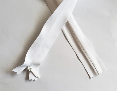 Heavy Duty Invisible Zip White 65cm-80cm  YKK #5 Zipper Concealed Zip Concealed - Image 1 of 2