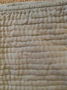 Pottery Barn Quilted Standard Pillow Sham Silk W/Ties Teal Blue 20" x 26" - Picture 1 of 7