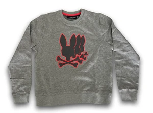 NEW Psycho Bunny Kids Boys Sacramental Chenille Crew Sweatshirt MEDIUM 10-12 - Picture 1 of 3