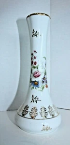 Vintage Limoges Bud Vase Floral Gold Accents 8” - Bild 1 von 7