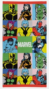 MARVEL SUPERHEROS SOFT VELOUR BEACH / BATH TOWEL 70x140cm - Picture 1 of 3