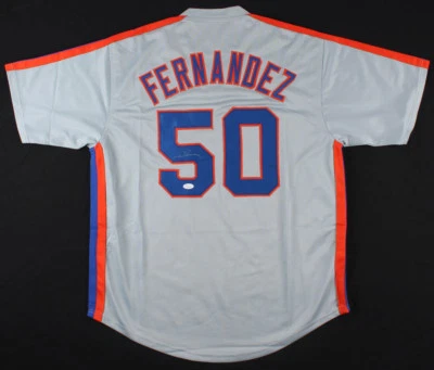 Camiseta firmada por Sid Fernández de los Mets de Nueva York (JSA) 1986 campeón mundial lanzador de Nueva York Foto 1 de 4