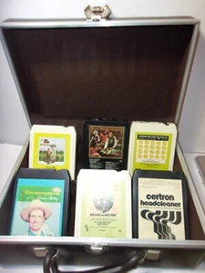 8 Track Tape Lot Headcleaner and Storage Case Elvis Gene Pitney Kenny Rogers - Imagen 1 de 5
