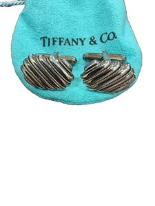 Tiffany & Co. Twist Rope Cufflinks Sterling Silver and 18K Yellow Gold w/Pouch - Picture 1 of 4
