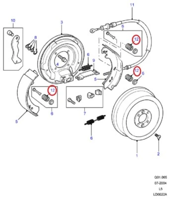 ( 1) KIT DE 2 MOLAS GENUÍNO LAND ROVER SMN500050 - Trans Brake 1998-2004 Discovery - Imagem 1 de 3