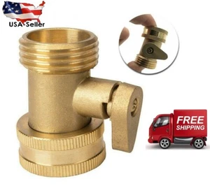 Garden Hose Shut Off Valve Water Pipe Faucet Connector Handy All Brass 3/4" - Picture 1 of 7