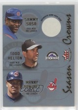 2002 Fleer Triple Crown Season Crowns Memorabilia Sammy Sosa Todd Helton