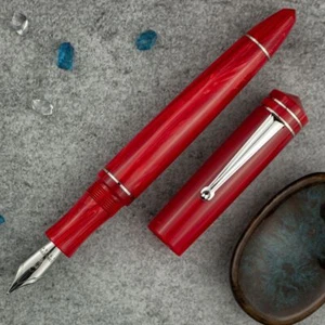 Delta Write Balance Red Fountain Pen, Made in Italy, New in Box - Picture 1 of 18