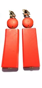 PENDIENTES CLIP-ON CLIP DE MADERA PENDIENTES SURTIDOS COLORES COLGANTE CUADRADO 4 EN L 1.25 W - Imagen 1 de 12