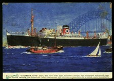 Vintage Ship Postcard ~TSS AUSTRALIA STAR ~Blue Star Line