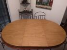 Round/Oval Table Top Padded Protector Blonde Wood Grain W/detachable Leaf