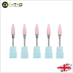 Punta per unghie in ceramica rosa professionale arte punte trapano testa gel manicure lucidatura - Foto 1 di 9
