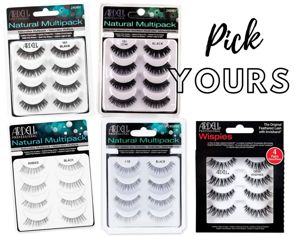 Ardell - 4 Pairs - Natural - 101/101 Demi/Babies/110/Demi Wispies - Pick Yours - Image 1 of 1