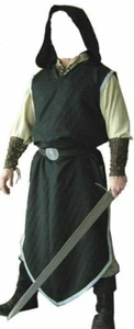 Black Color Medieval Viking Renaissance Clothing Tunic For Reenactment Theater - Picture 1 of 8