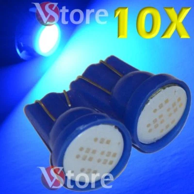 10 Lampade Led T10 COB 6 Chip Luci Blu Xenon Posizione Targa Interni Auto - Immagine 1 di 3