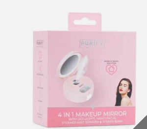 MAKEUP MIRROR WITH LIGHT, NANO FACIAL STEAMER MIST SPRAYER - Picture 1 of 2