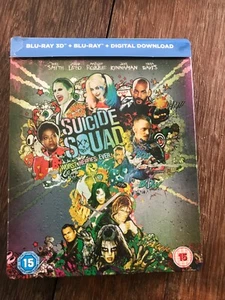 Suicide Squad (2016) Extended - Blu-ray 3D/2D Steelbook - Picture 1 of 3