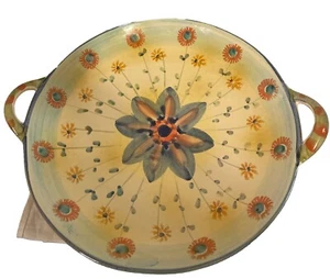 VTG/MCM Ceramic Italian Hand Painted Floral Fruit Bowl Farm CottageCore Boho - Picture 1 of 5