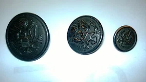 Antiguo botón de cobre American Great Seal de principios de 1900 WaterburyScovill MF'G CO  - Imagen 1 de 5