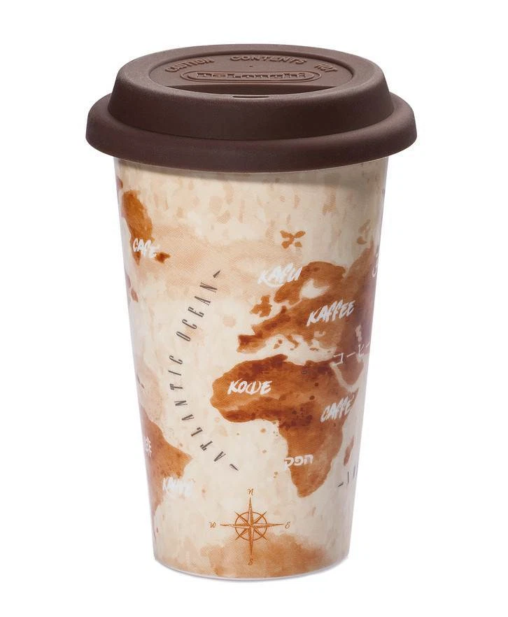 DeLonghi Cup Adventurer Ceramics Thermal Double Wall 300ml Cap Silicone - image 1 of 1