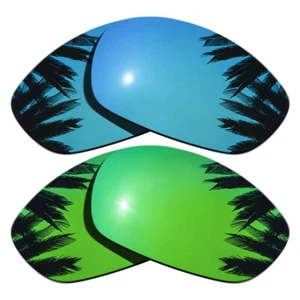 Ice Blue&Green Replacement Lenses for-Oakley Splice Sunglasses Polarized - Picture 1 of 4