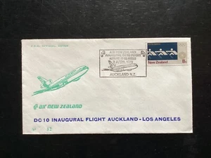 NZ 1970 Auckland-Los Angeles, FFC 1st Flight by Air NZ DC10 Pictorial (NZF953) - Picture 1 of 2