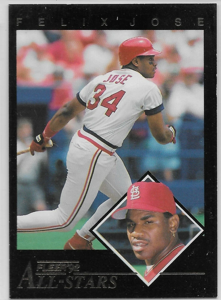 1992 Fleer All-Stars #1 Felix Jose St Louis Cardinals - Image 1 of 1