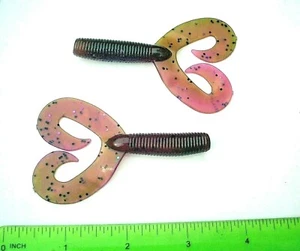 20ct CAMALEÓN 4" TWINTAIL GRUBS Bass Jig Trailers Natación Plantilla Grub Baits Señuelos - Imagen 1 de 1