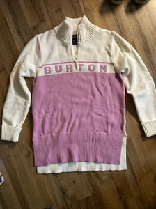 Burton Sweater Women Larosa Pullover Snowboard Ski Snow M 1/4 Zip - Picture 1 of 5