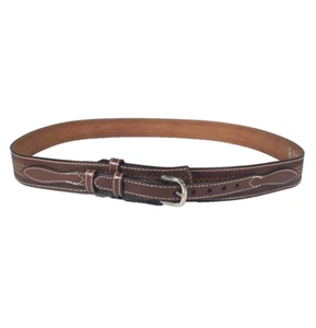 Cinturón Doble S Colección Hombre 46 Marrón Cuero Tooled Western Nuevo Con Etiquetas Hombre - Imagen 1 de 11
