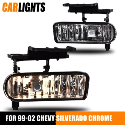 Fit For 99-02 Chevy Silverado 2000-2006 Suburban Tahoe Driving Fog Lights Lamps - Image 1 of 4