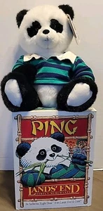 LANDS' END & GUND "PING" THE RUGBY PANDA BEAR 1993 - 12" Stuffed Collectors - Picture 1 of 8