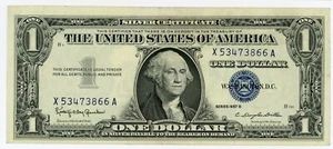 US/ Silver Certificate ... P-419b (Fr-1621) ... 1 Dollar .. 1957B .. Ch *AU* - Picture 1 of 2